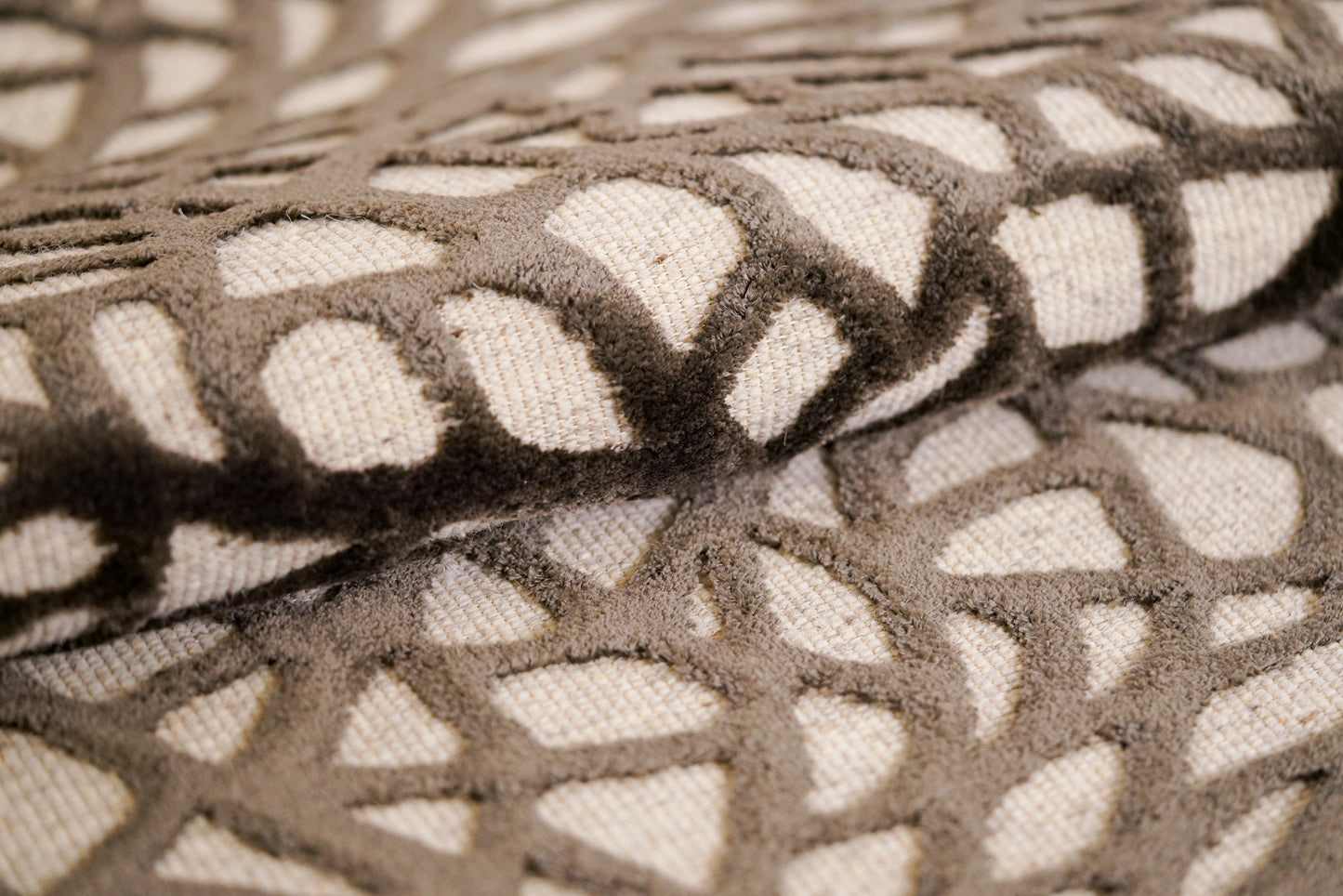 שטיח צמר ויסקוזה שמנת ושחור משי דגם Emma