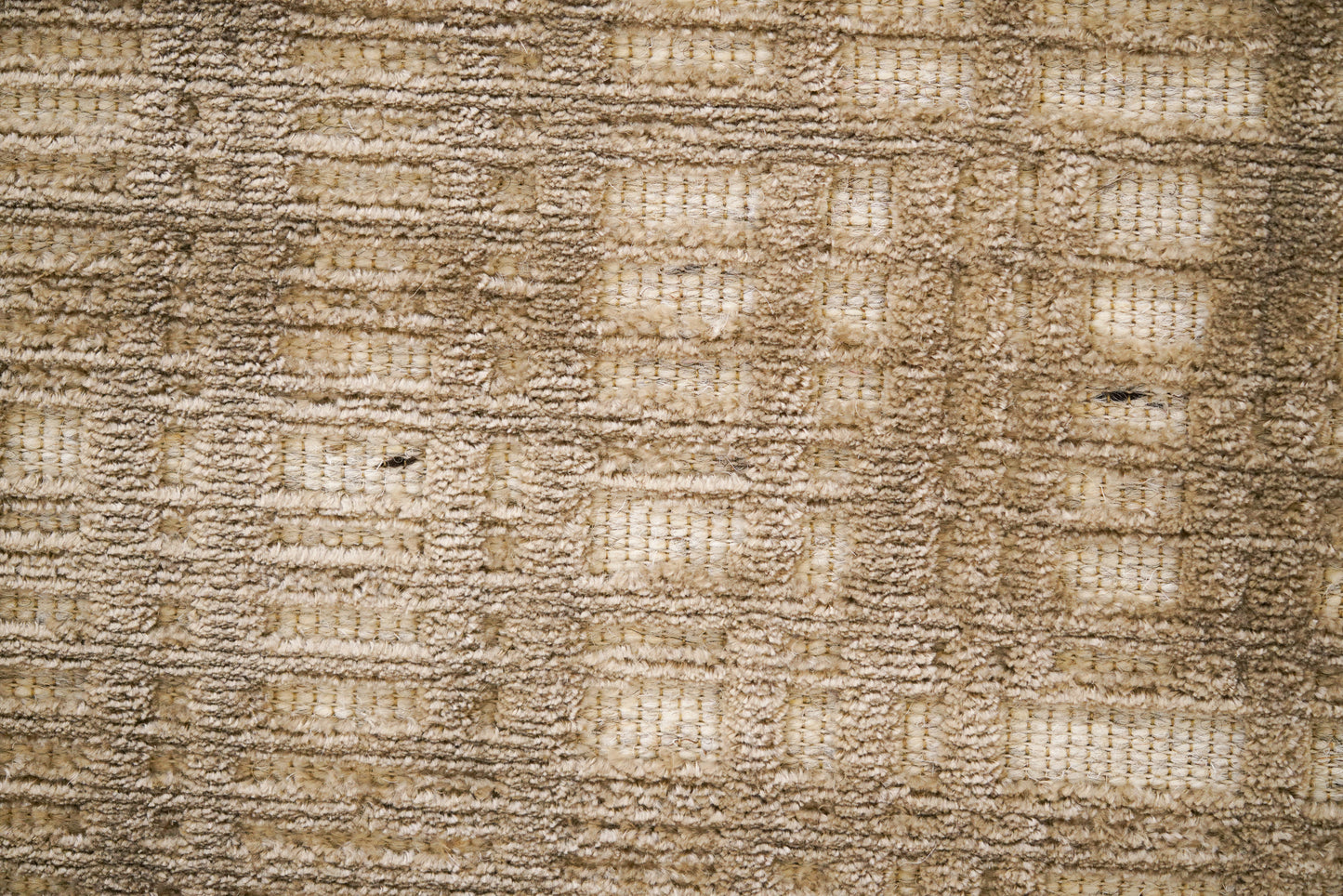 שטיח צמר ויסקוזה שמנת וירוק זית דגם Sharon