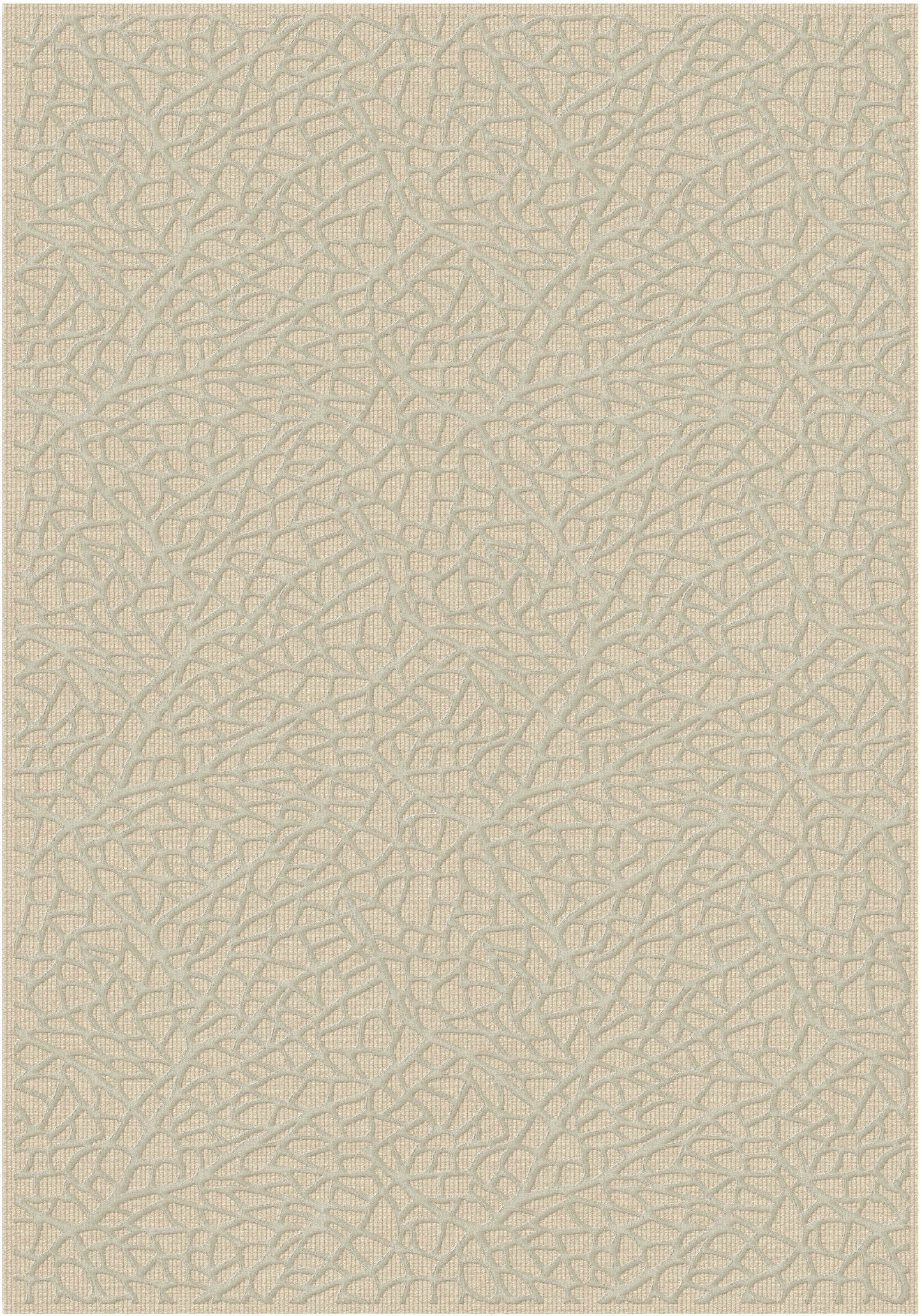 שטיח צמר ויסקוזה שמנת ולבן פנינה דגם Emma