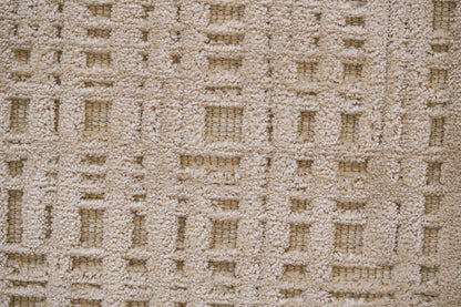 שטיח צמר ויסקוזה שמנת ולבן פנינה דגם Sharon