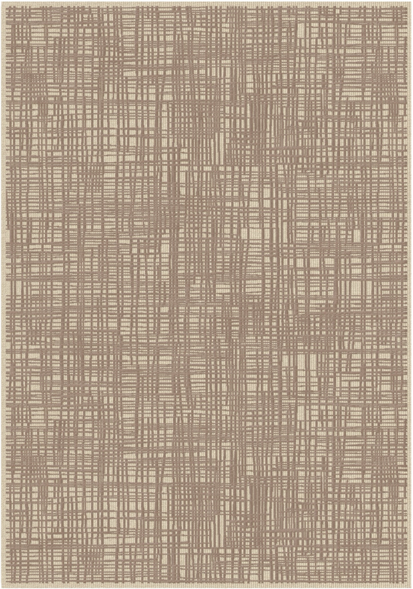 שטיח צמר ויסקוזה שמנת וחום גרייג׳ דגם Sharon