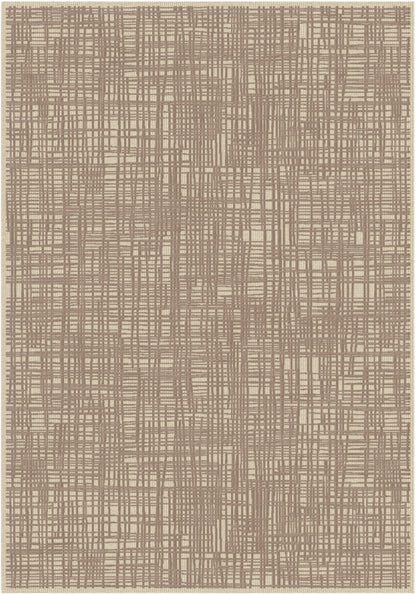 שטיח צמר ויסקוזה שמנת וחום גרייג׳ דגם Sharon