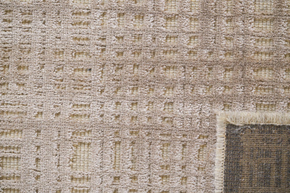 שטיח צמר ויסקוזה שמנת וחום גרייג׳ דגם Sharon