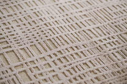 שטיח צמר ויסקוזה שמנת וחום גרייג׳ דגם Sharon