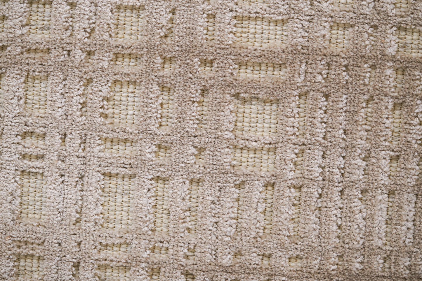 שטיח צמר ויסקוזה שמנת וחום גרייג׳ דגם Sharon