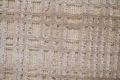 שטיח צמר ויסקוזה שמנת וחום גרייג׳ דגם Sharon