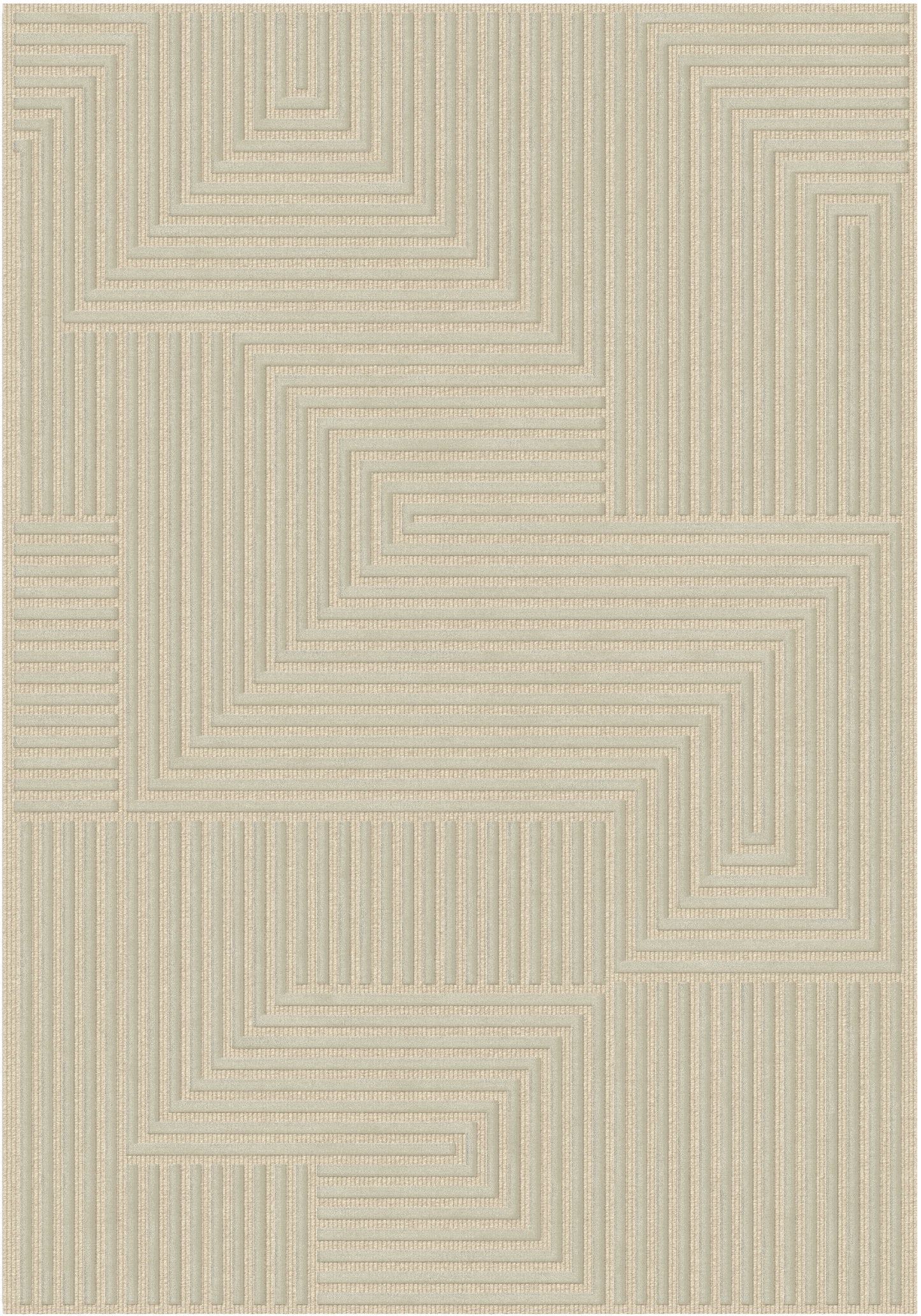 שטיח צמר ויסקוזה שמנת ולבן פנינה דגם Reut