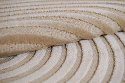 שטיח צמר ויסקוזה שמנת ולבן פנינה דגם Roni