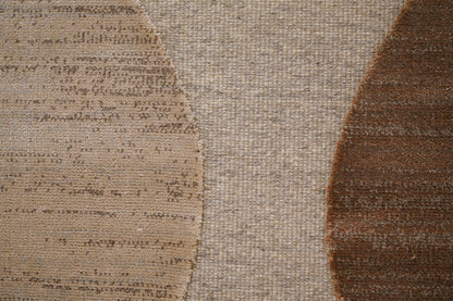 שטיח צמר ויסקוזה בז' וחום קפה דגם Samantha