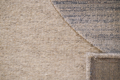 שטיח צמר ויסקוזה שמנת וכחול אינדיגו דגם Samantha