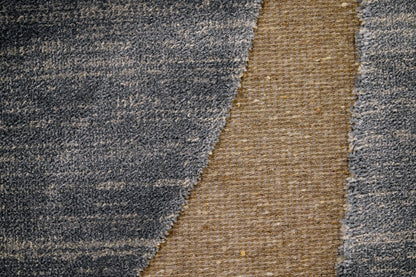 שטיח צמר ויסקוזה אפור ואפור מטאלי דגם Rotem