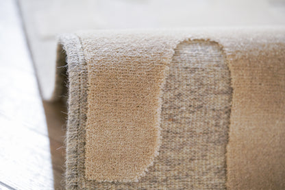 שטיח צמר ויסקוזה שמנת ולבן פנינה דגם Sophie