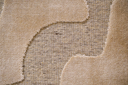 שטיח צמר ויסקוזה שמנת ולבן פנינה דגם Sophie