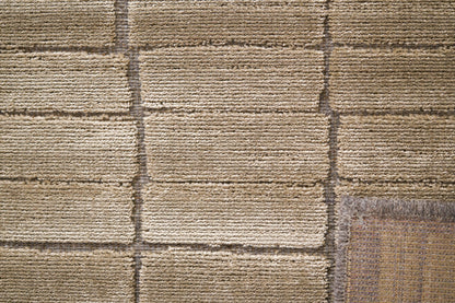 שטיח צמר ויסקוזה אפור וירוק זית דגם Stephanie