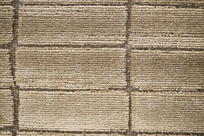 שטיח צמר ויסקוזה אפור וירוק זית דגם Stephanie