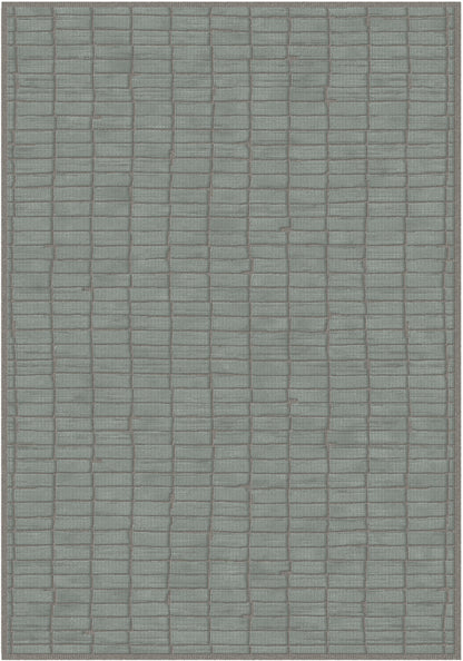 שטיח צמר ויסקוזה שמנת ואפור מטאלי דגם Stephanie