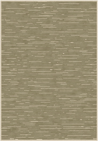 שטיח צמר ויסקוזה שמנת וירוק זית דגם Ashley