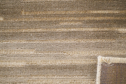 שטיח צמר ויסקוזה שמנת וירוק זית דגם Ashley