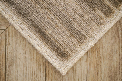 שטיח צמר ויסקוזה שמנת וירוק זית דגם Ashley