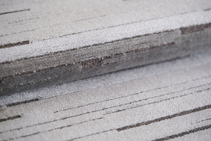 שטיח צמר ויסקוזה אפור ואפור מטאלי דגם Ashley