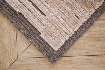 שטיח צמר ויסקוזה אפור וחום גרייג׳ דגם Ashley