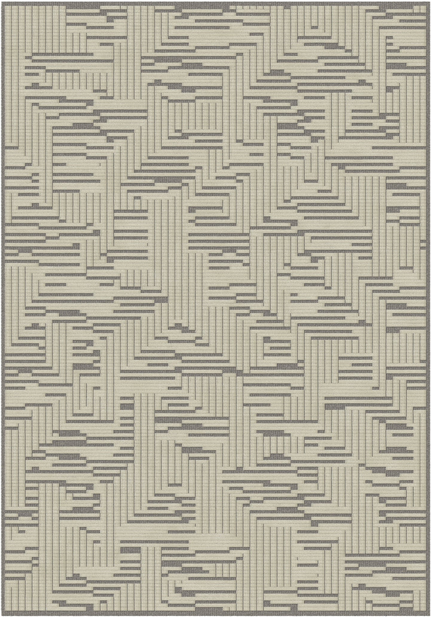 שטיח צמר ויסקוזה אפור ולבן פנינה דגם Kim