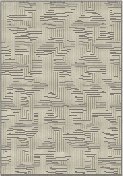 שטיח צמר ויסקוזה אפור ולבן פנינה דגם Kim