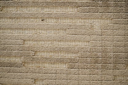 שטיח צמר ויסקוזה שמנת וירוק זית דגם Kim